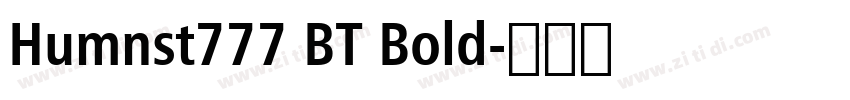 Humnst777 BT Bold字体转换